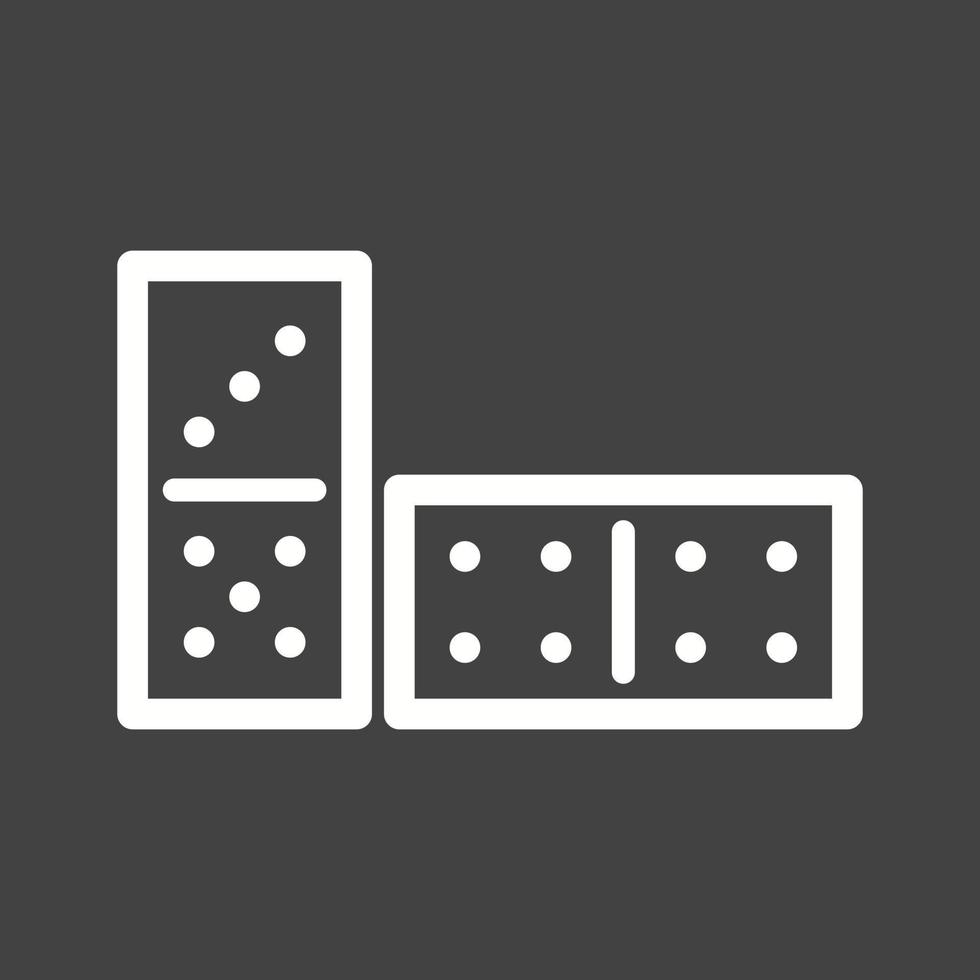 Domino Game Line Inverted Icon vector