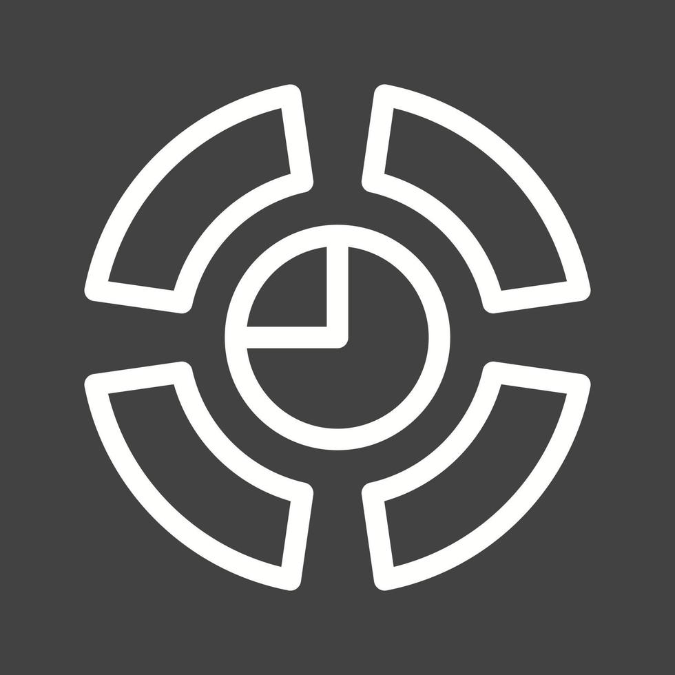 Predictive Analytics Line Inverted Icon vector
