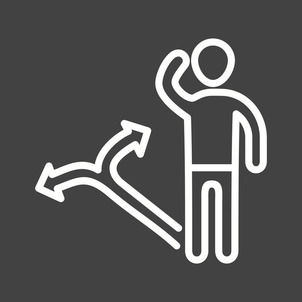 Decision Making Skills Line Inverted Icon vector
