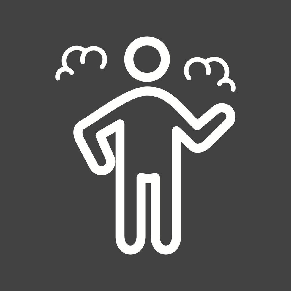 Angry Boss Line Inverted Icon vector