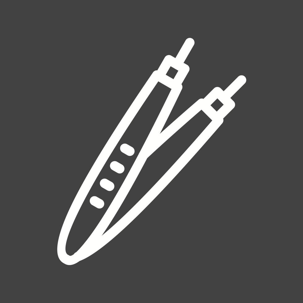 Forceps II Line Inverted Icon vector