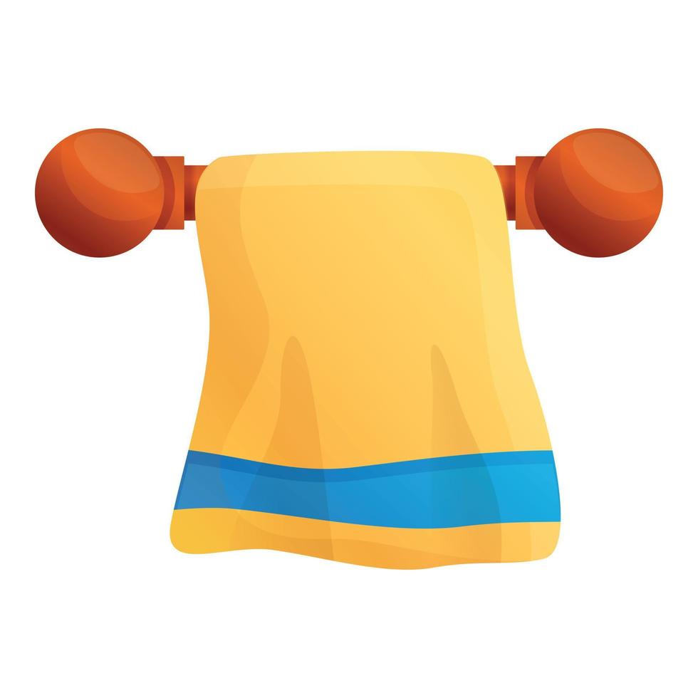 Jacuzzi towel icon, cartoon style vector