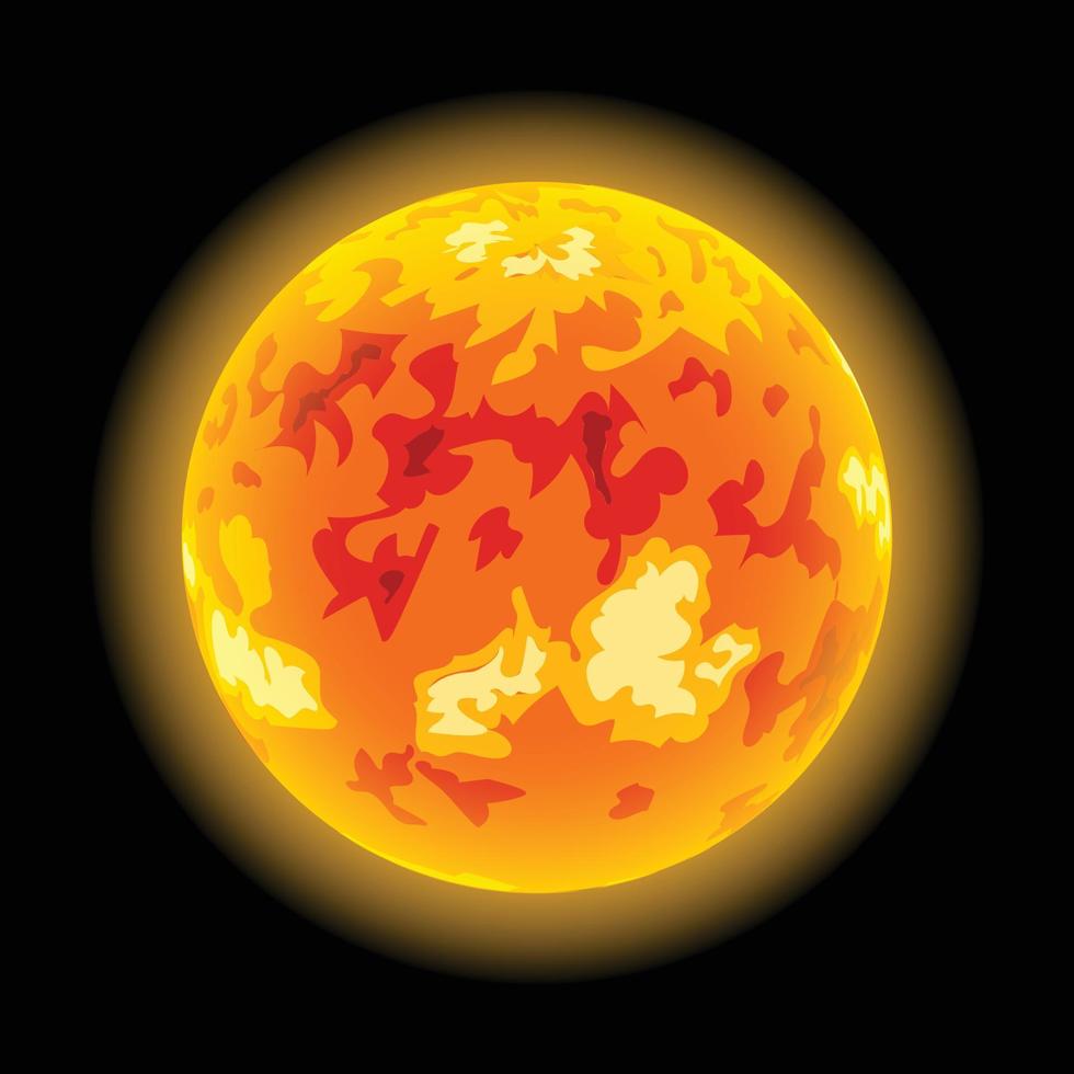Sun icon, isometric style vector
