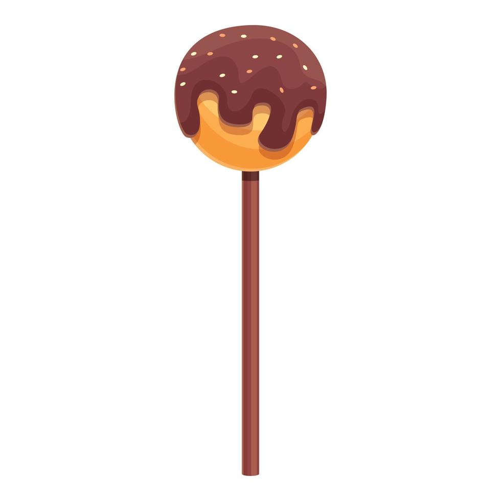 vector de dibujos animados de icono pop de pastel de chocolate palo de vector de dibujos animados de icono pop de pastel de chocolate palo de