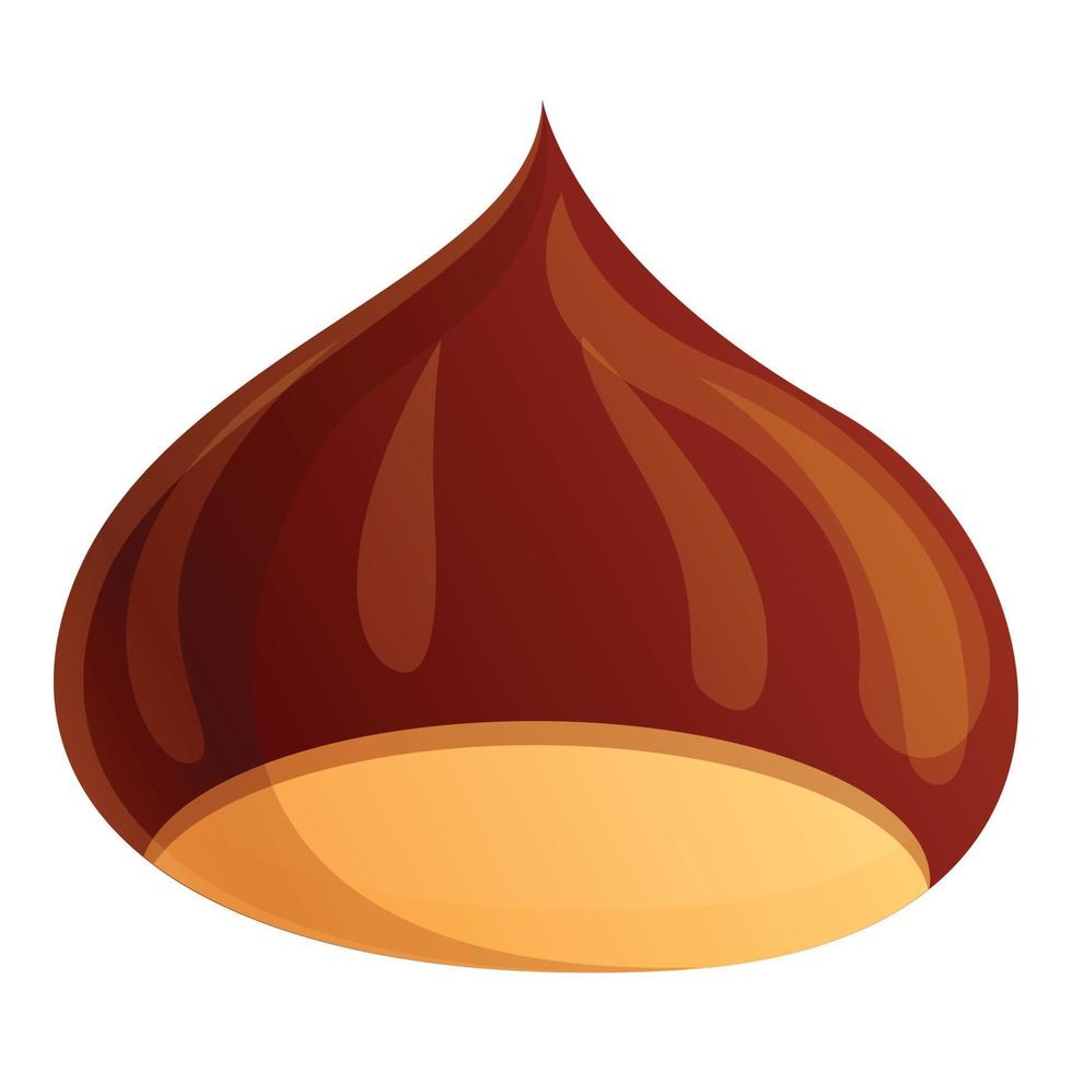 Autumn party chestnut icon, cartoon style vector