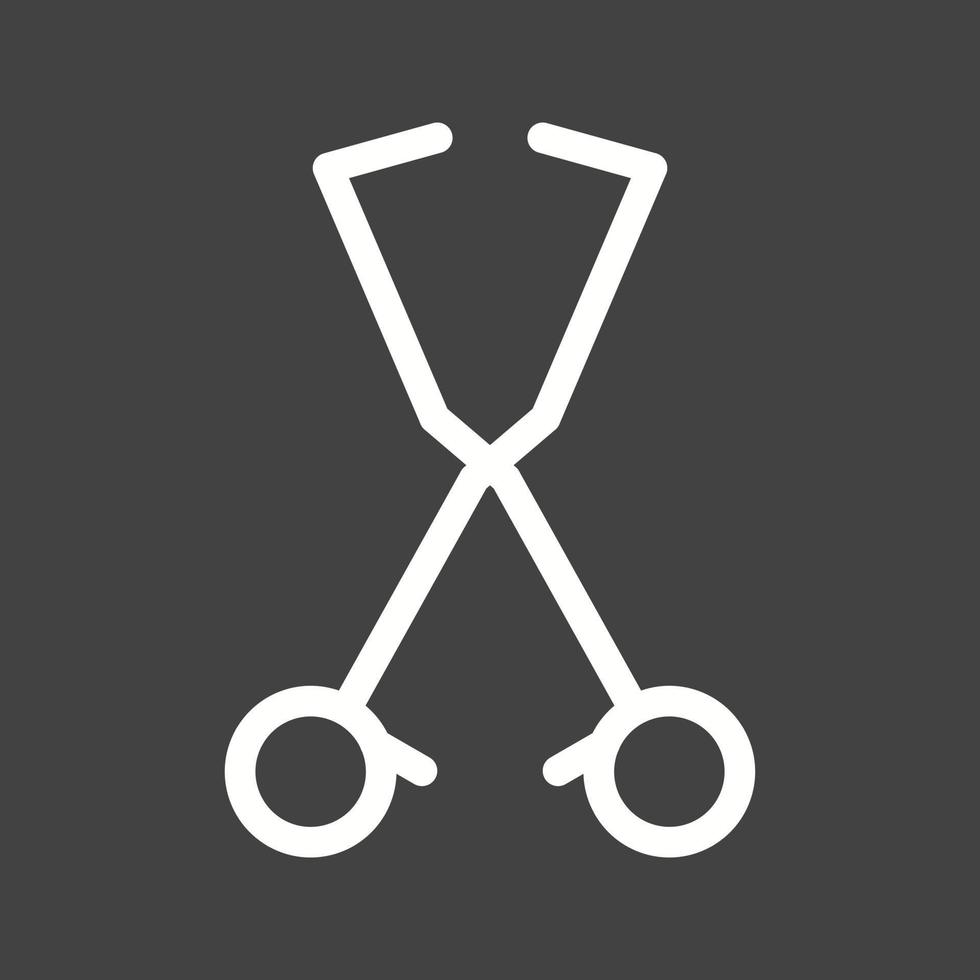 Towel Clamps Line Inverted Icon vector