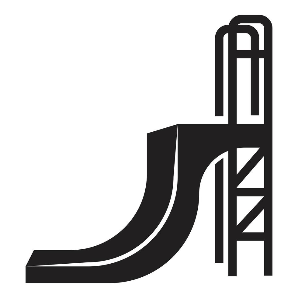 Skate park slide icon, simple style vector