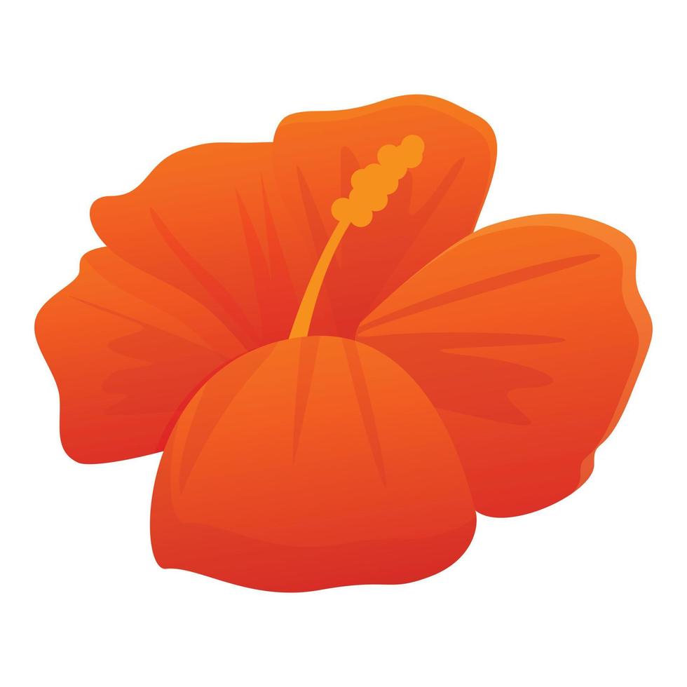 Ocean hibiscus icon, cartoon style vector