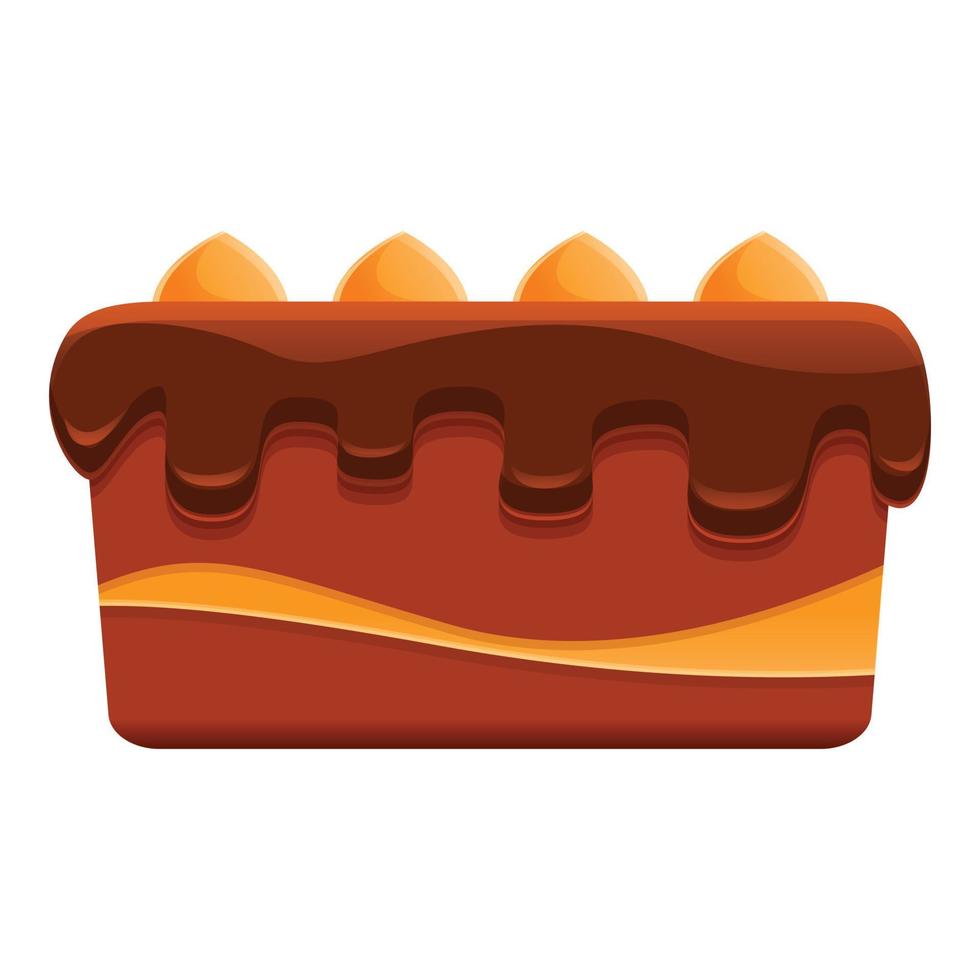 icono de pastel de crema de postre, estilo de dibujos animados vector