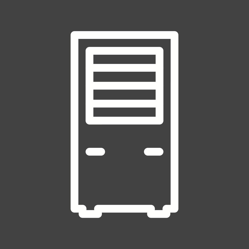 Mobile Air Conditioner Line Inverted Icon vector