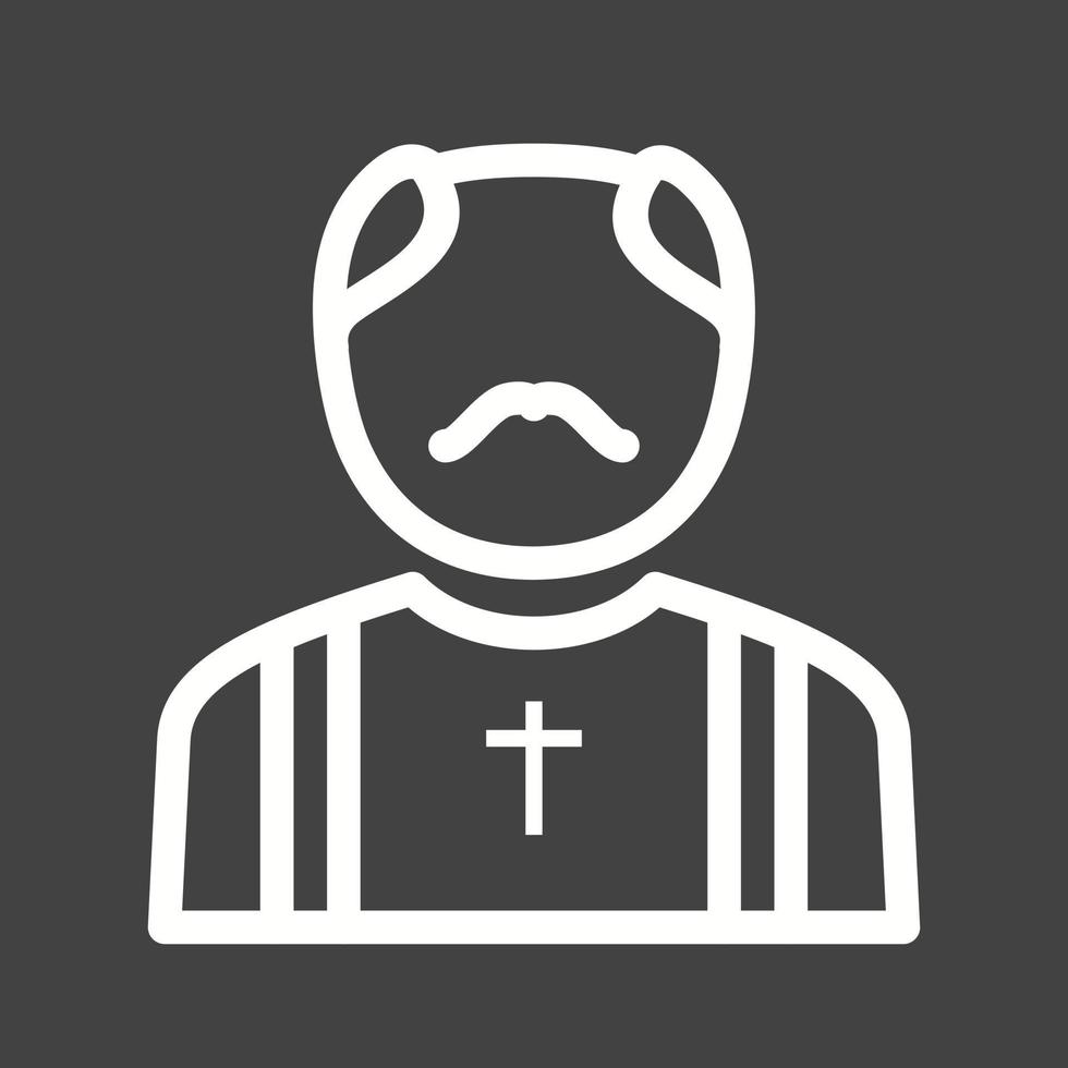 Priest Line Inverted Icon vector