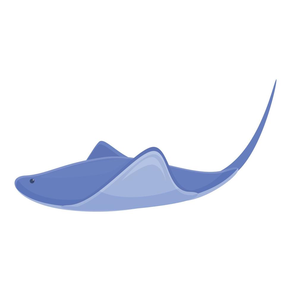 Atlantic stingray icon, cartoon style vector