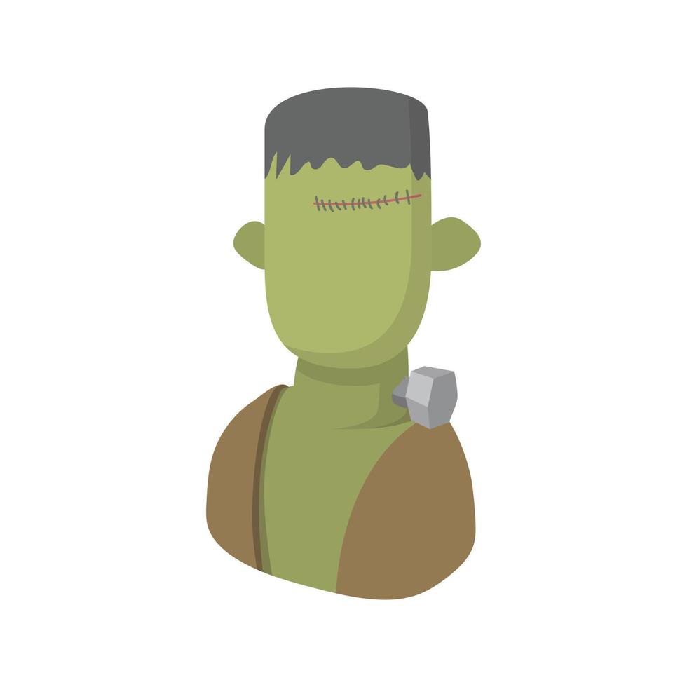 Zombie icon, cartoon style vector