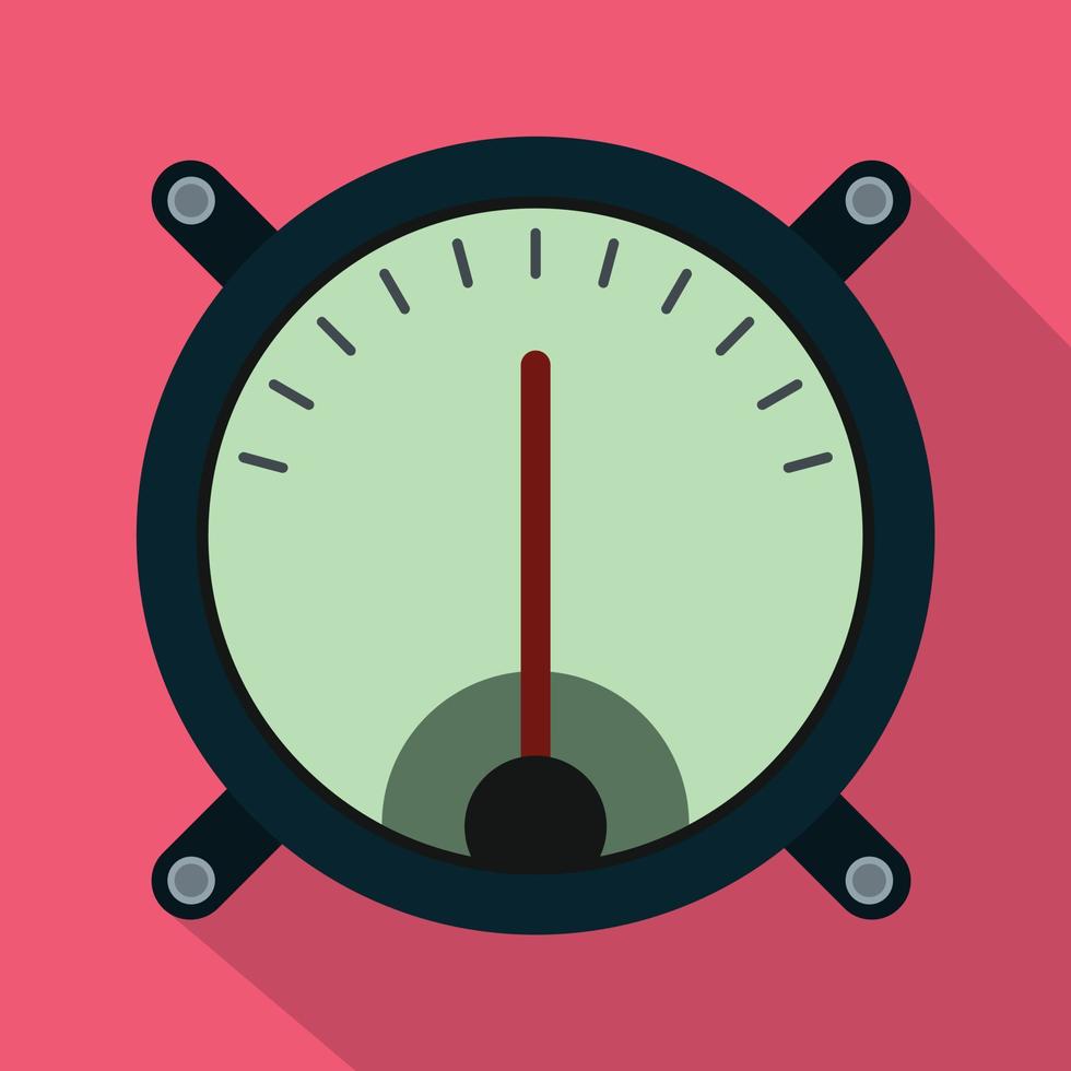 Speedometer icon in flat style vector