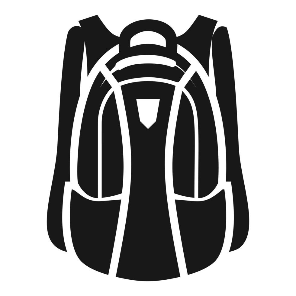 icono de mochila deportiva, estilo simple vector