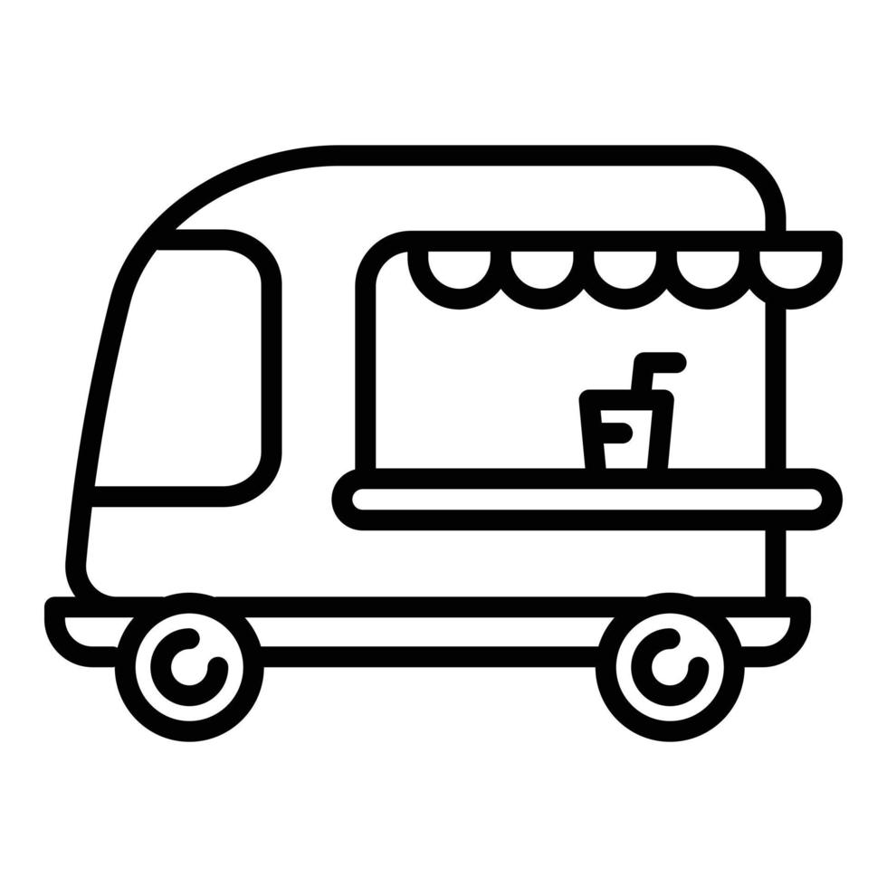 Drink street truck icon, outline style vector