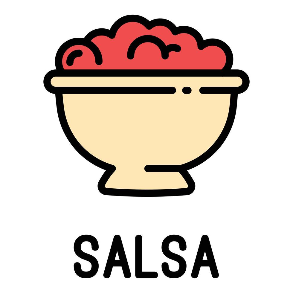 Salsa food icon, outline style vector