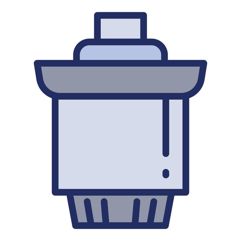 Cartridge water filter icon, outline style vector