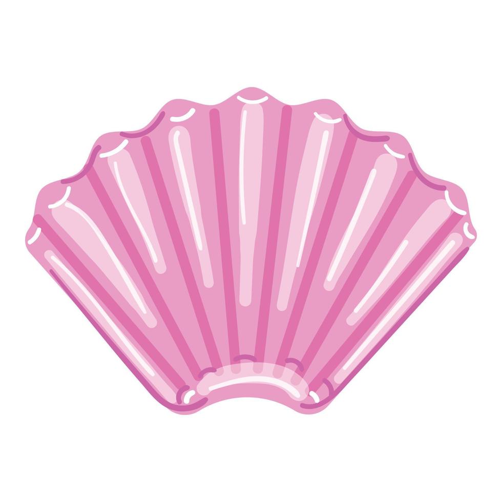 Inflatable shell icon cartoon vector. Summer float vector