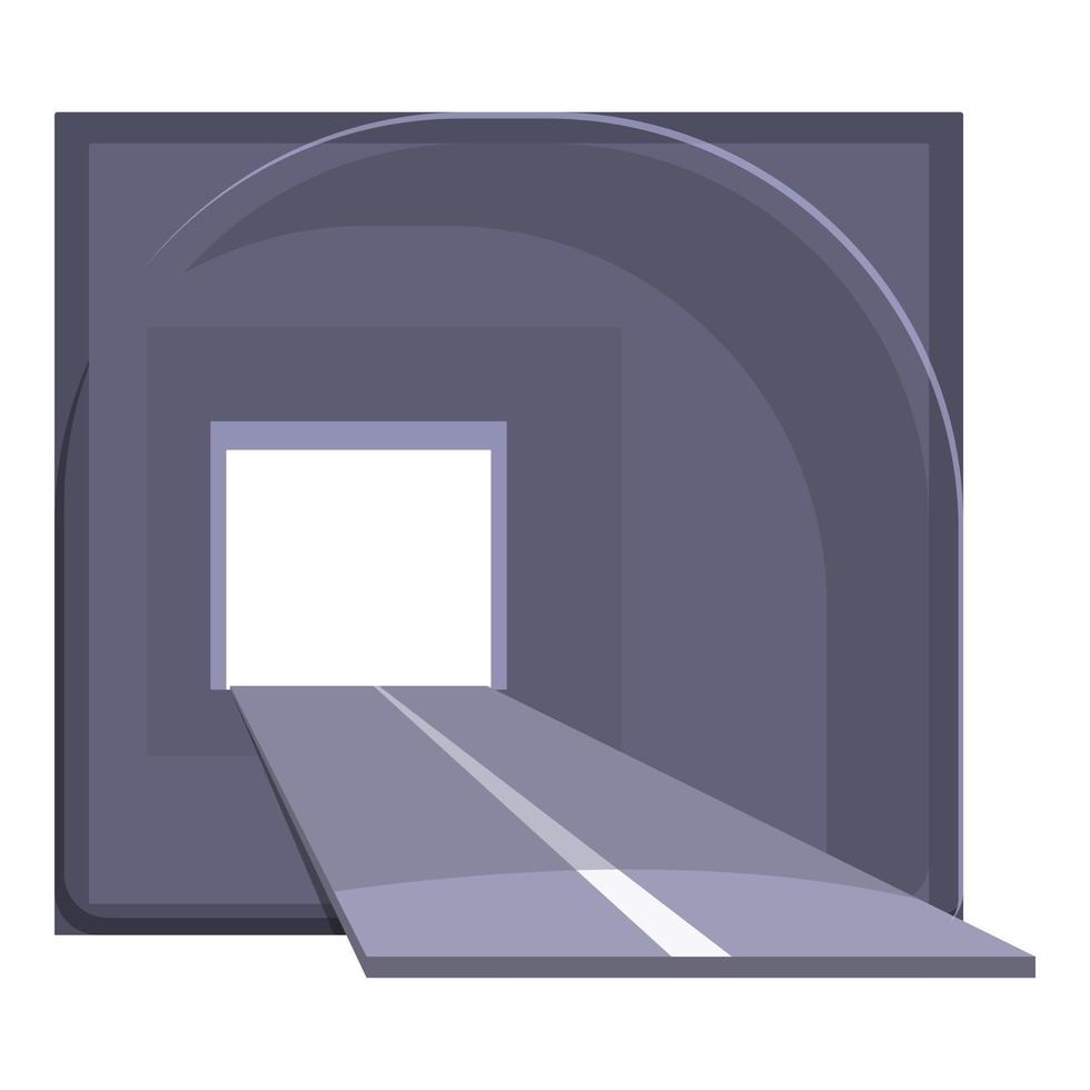 Tunnel track icon, cartoon style vector