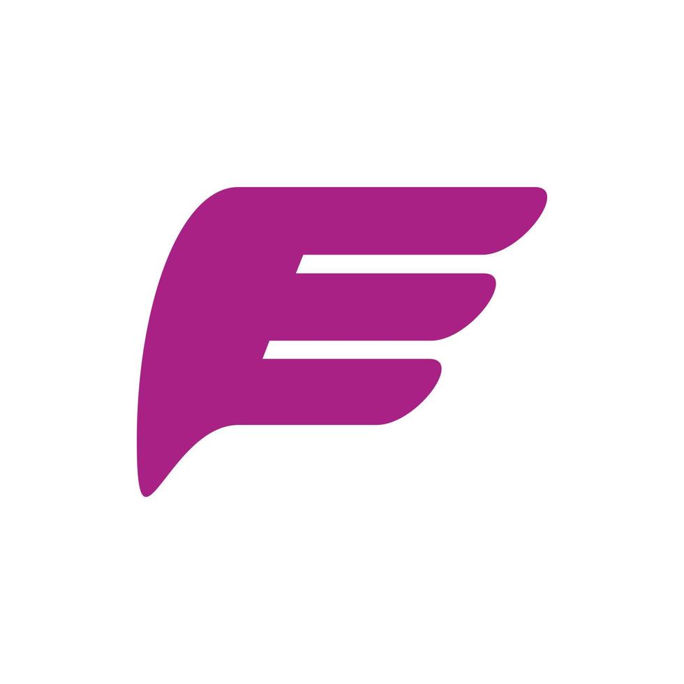 icono de ala púrpura, estilo simple vector