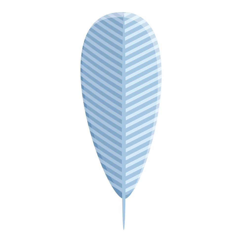 Swan feather icon, cartoon style vector
