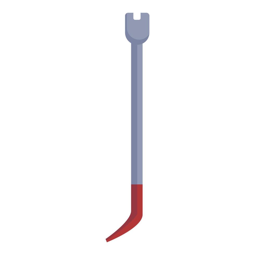 Work crowbar icon cartoon vector. Steel tool vector