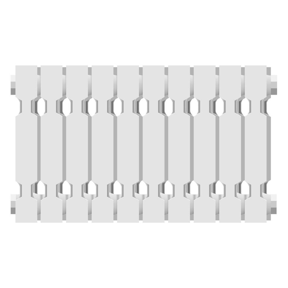 Modern home radiator icon, realistic style vector