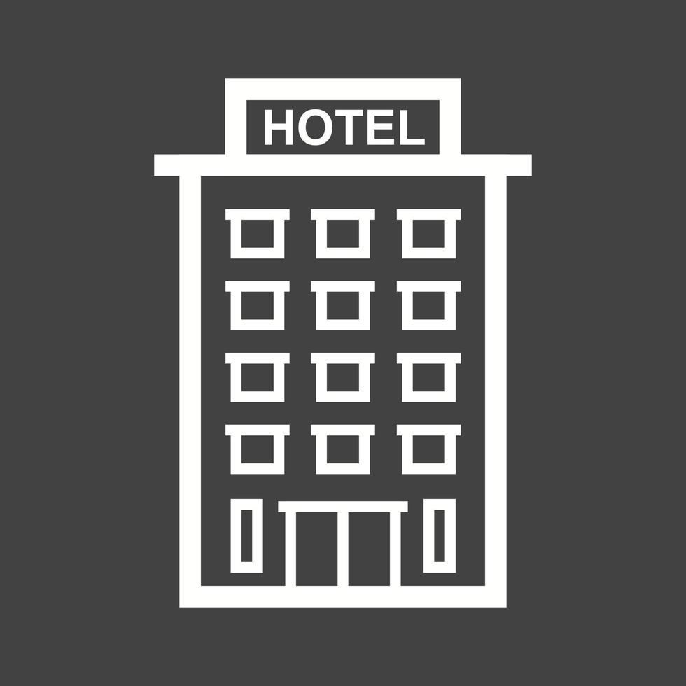 Hotel Line Inverted Icon vector