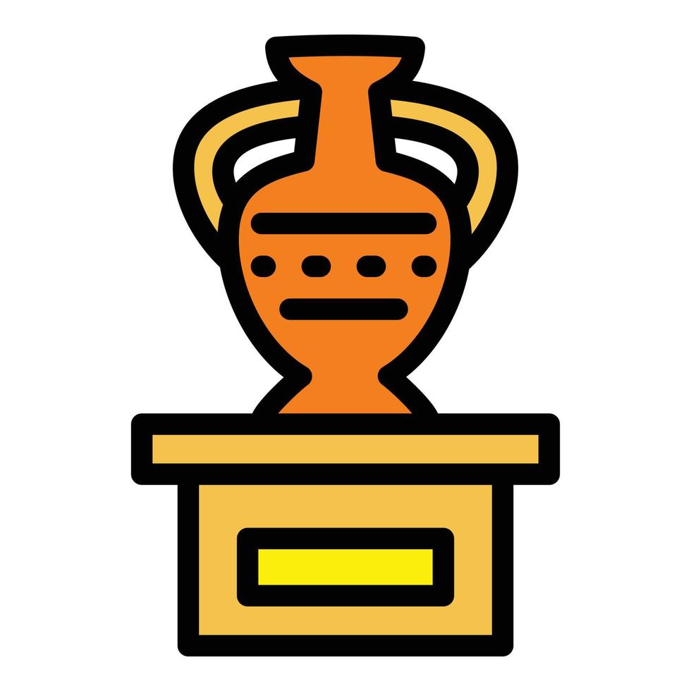 Museum pottery icon, outline style vector