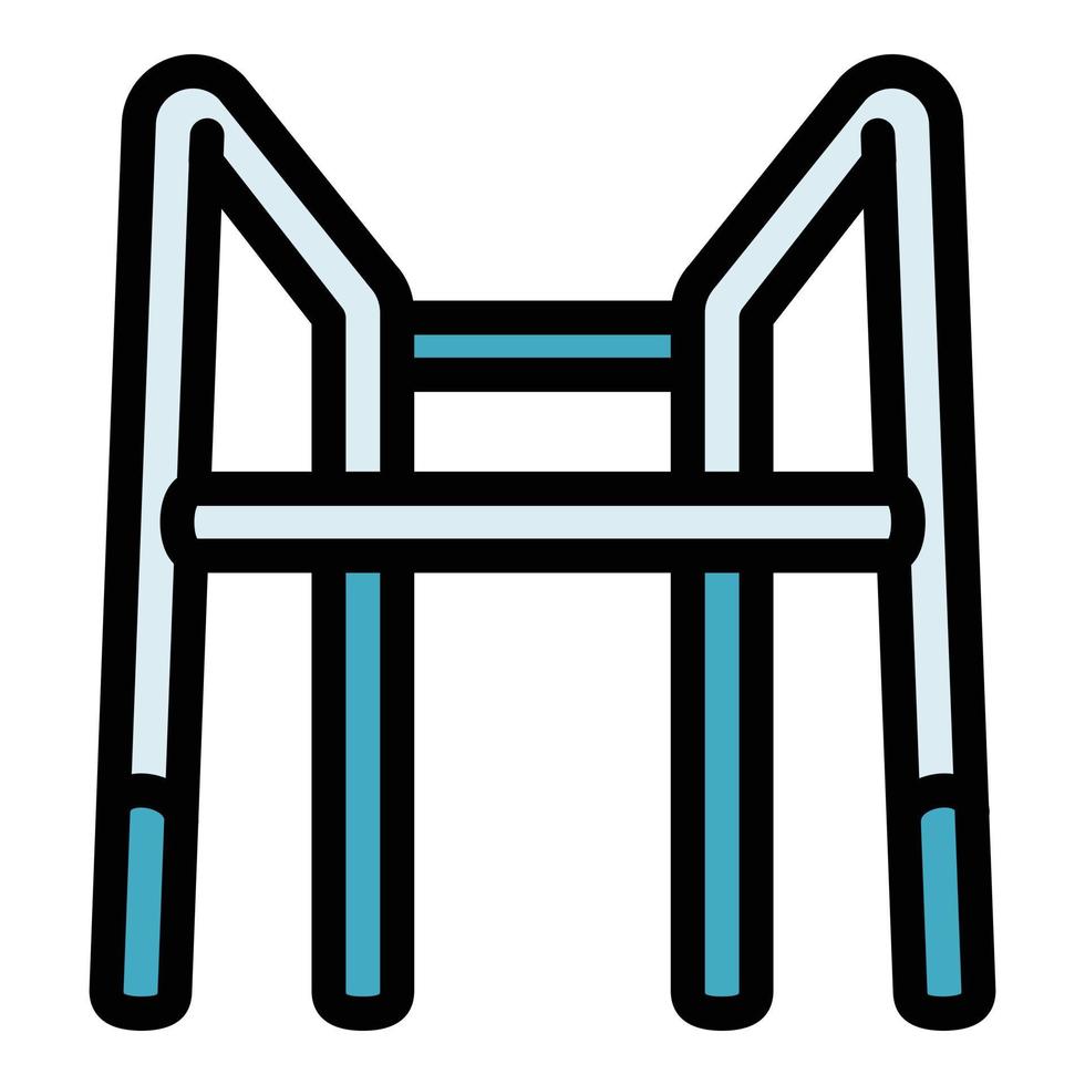 Walker icon, outline style vector