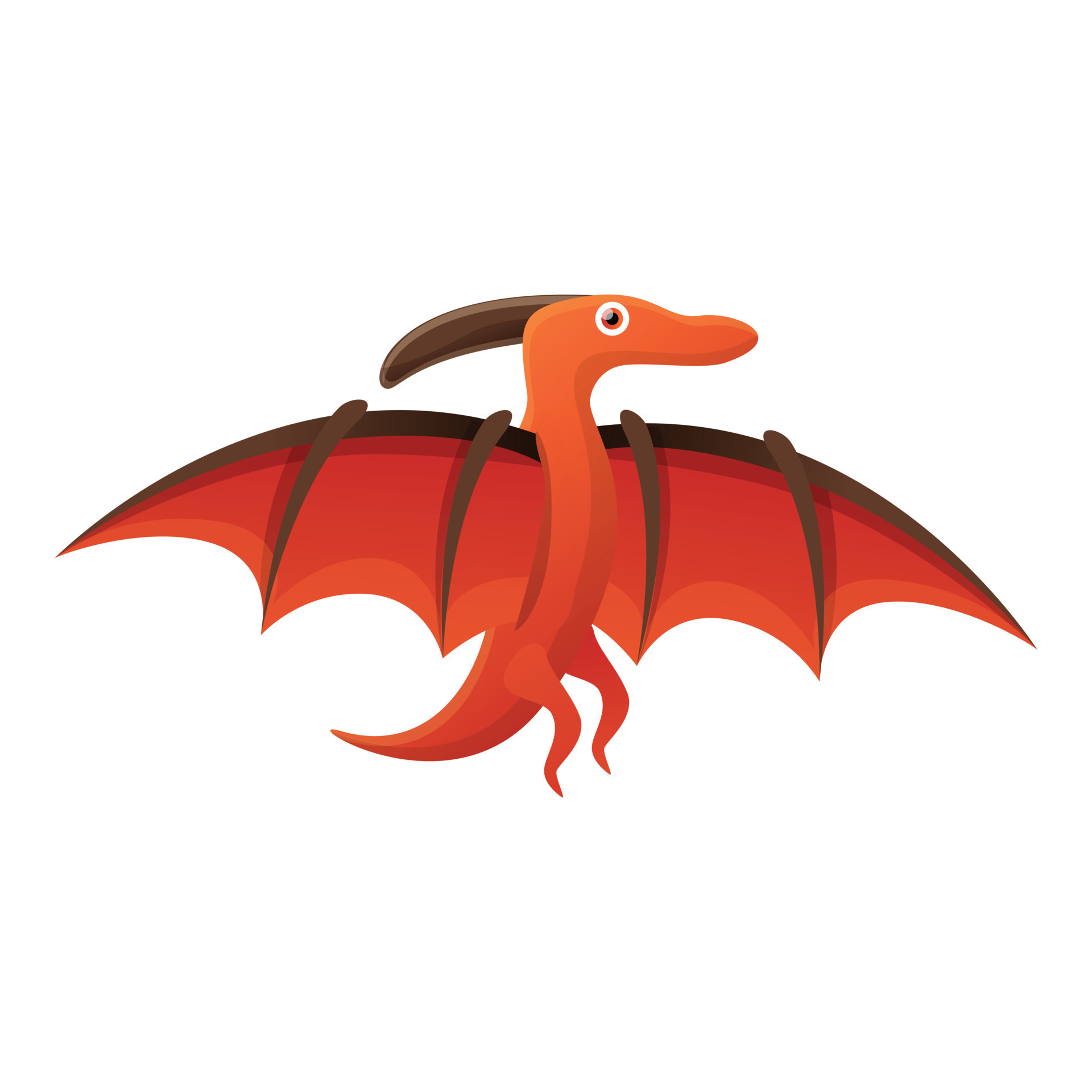 Dinosaur pterodactyloidea icon in cartoon style Vector Image