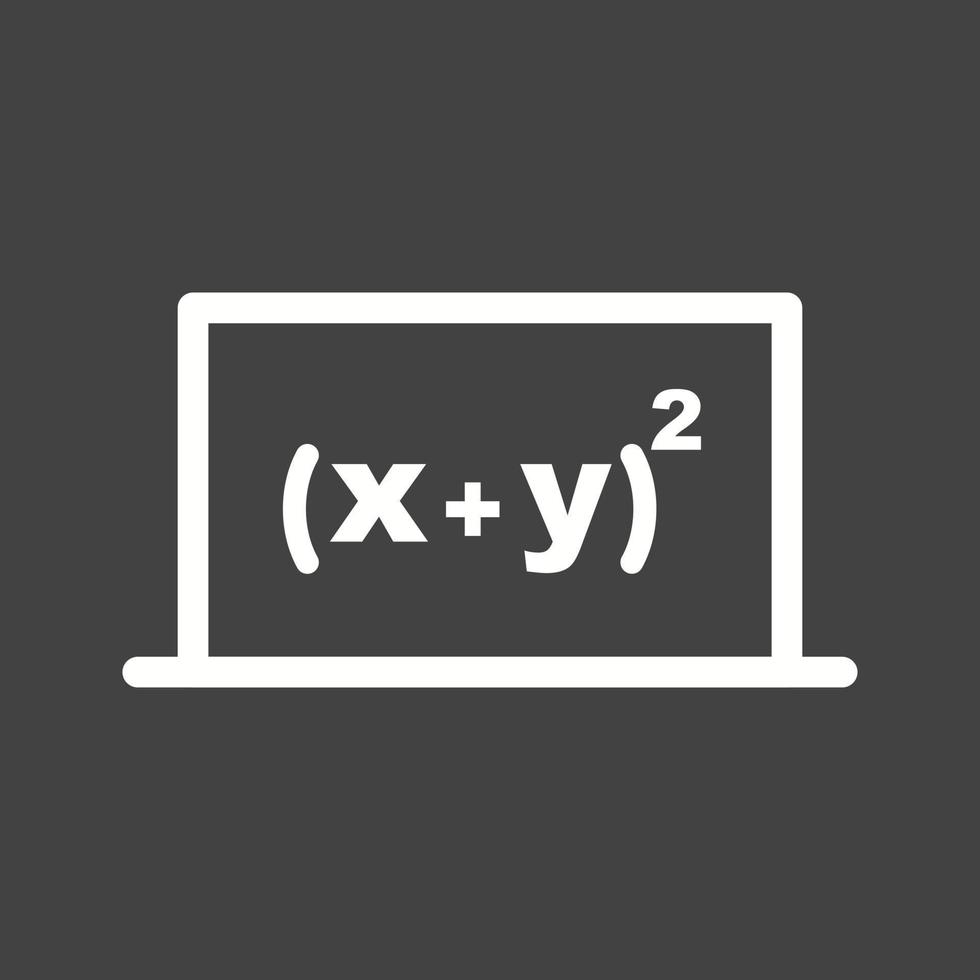 Online Formula Line Inverted Icon vector