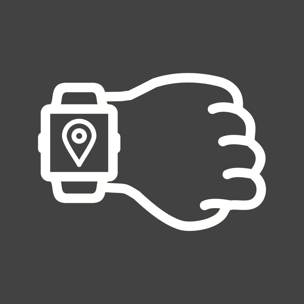 Location on Watch Line Inverted Icon vector
