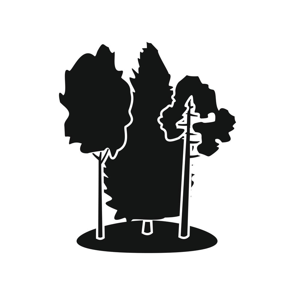 Forest black simple icon vector