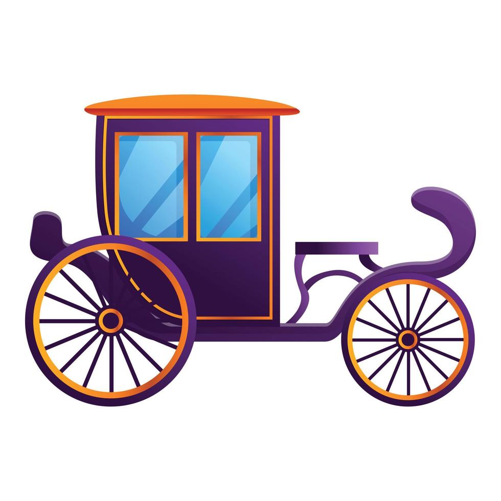 Medieval transportation icon, cartoon style vector