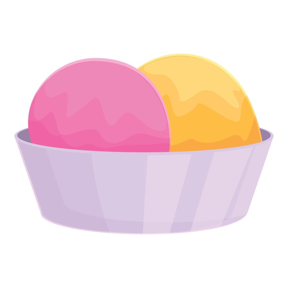 Juice ice cream icon, cartoon style vector