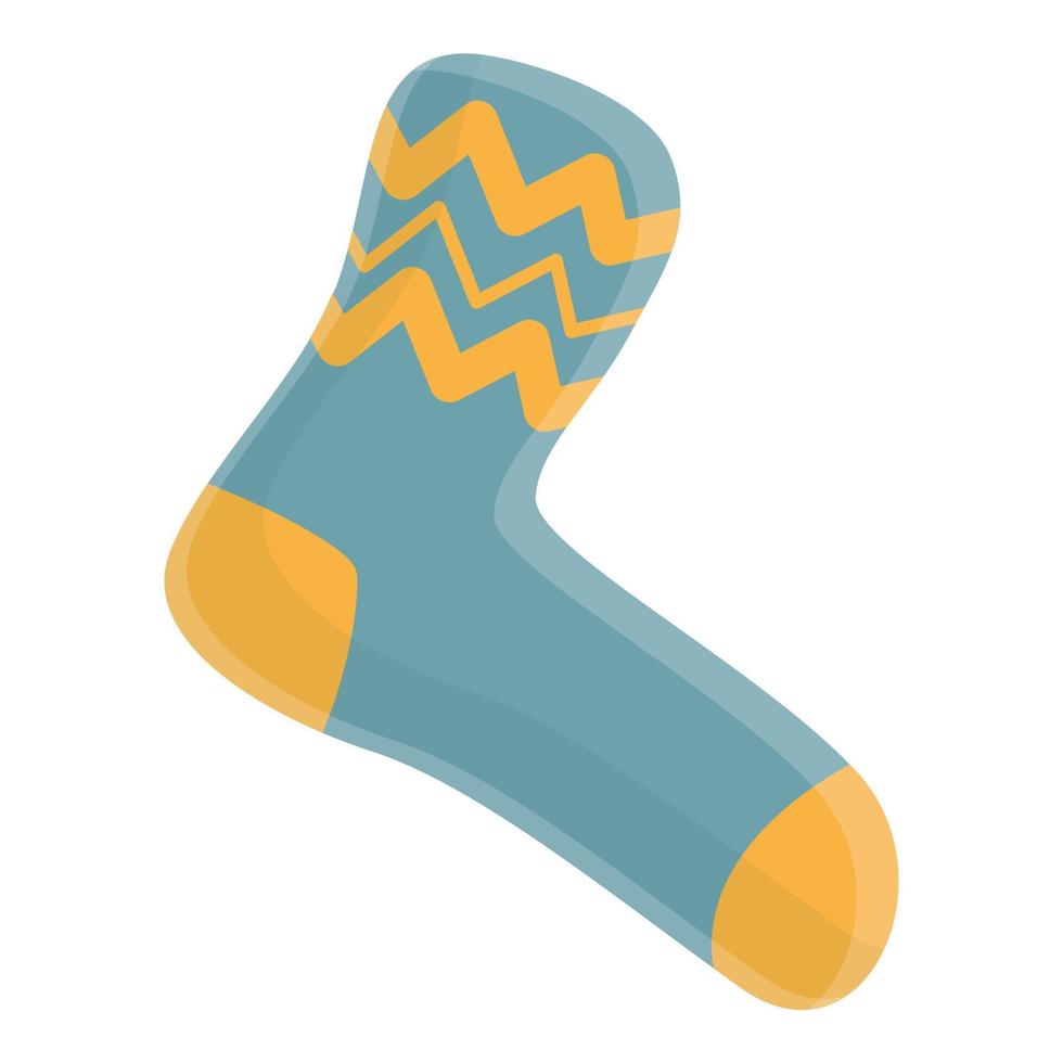 Cotton sock icon, cartoon style vector