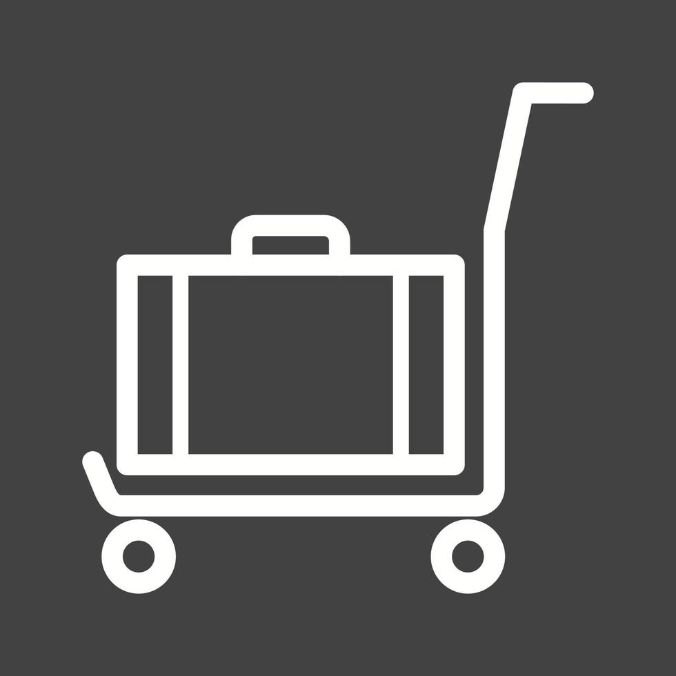 Carrying Bag Line Inverted Icon vector