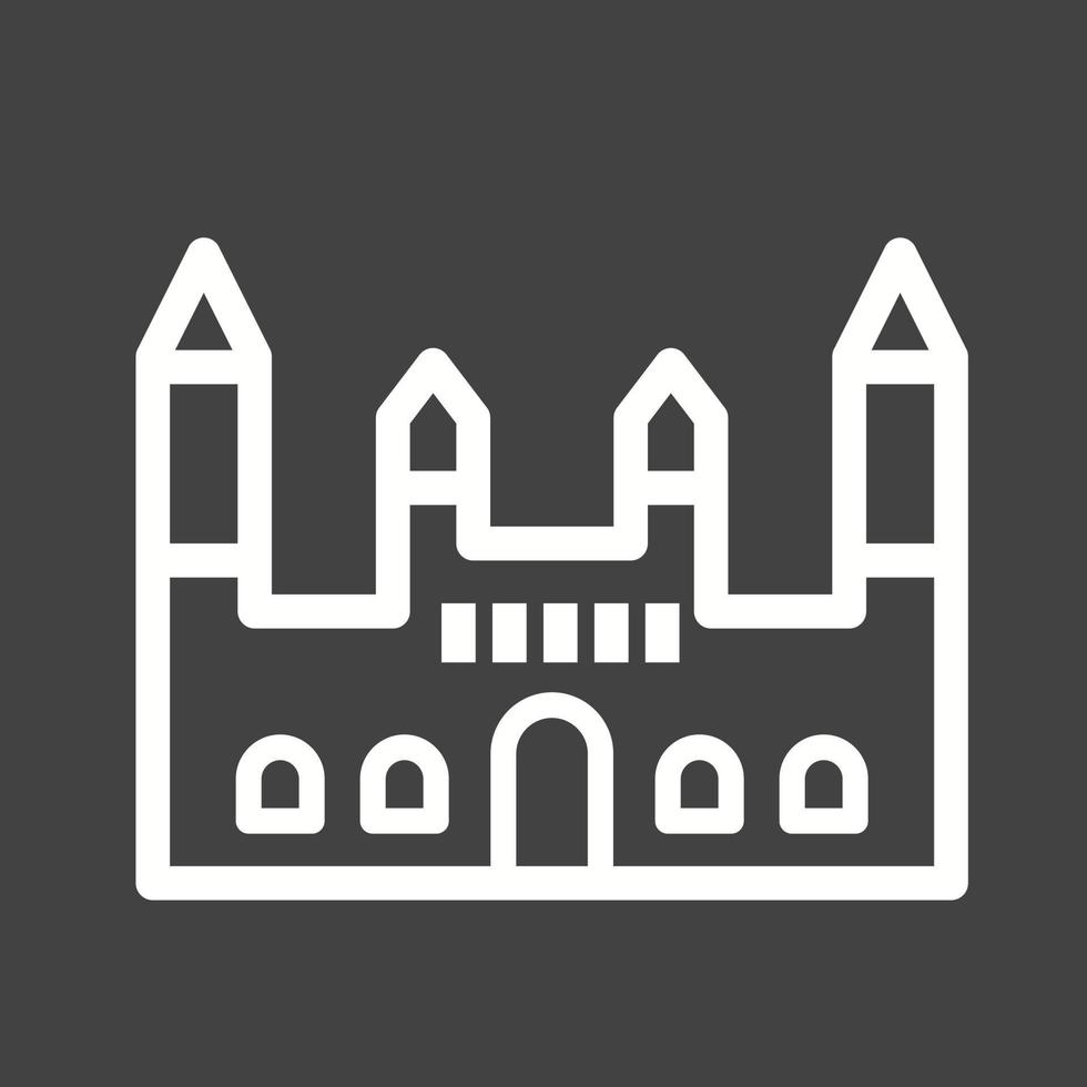 Castle Line Inverted Icon vector