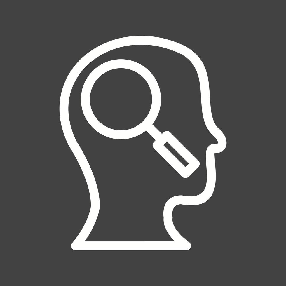 Self Exploration Line Inverted Icon vector