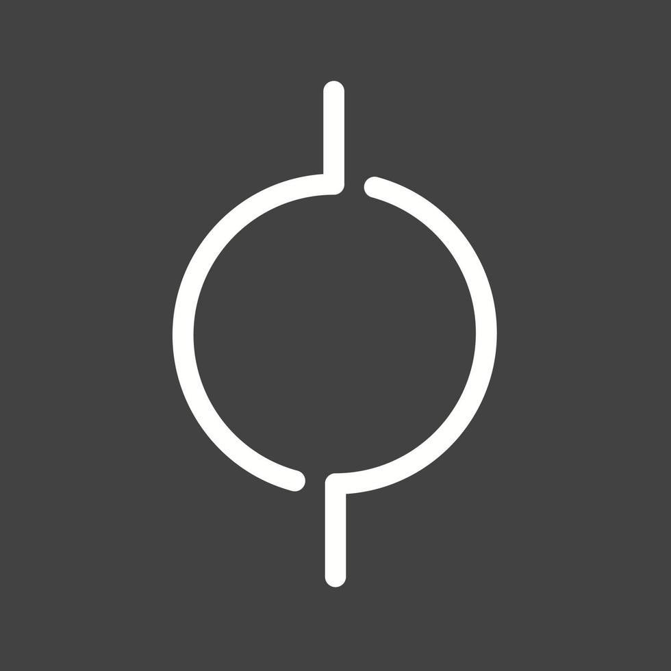 Open Connection Line Inverted Icon vector