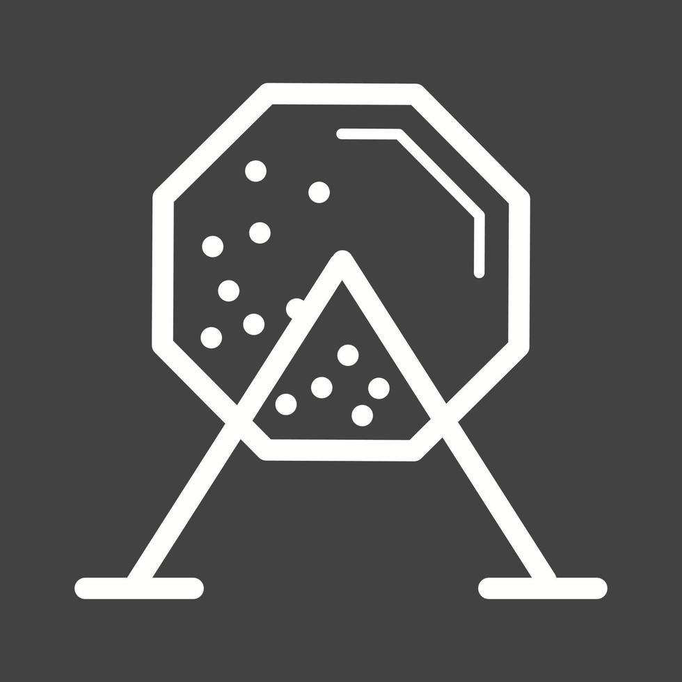 Lottery Machine Line Inverted Icon vector