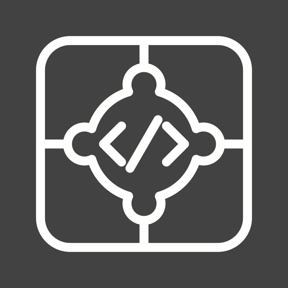 Pattern System Line Inverted Icon vector