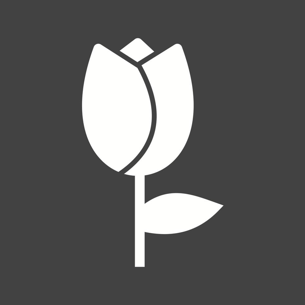 icono de línea de tulipán invertida vector