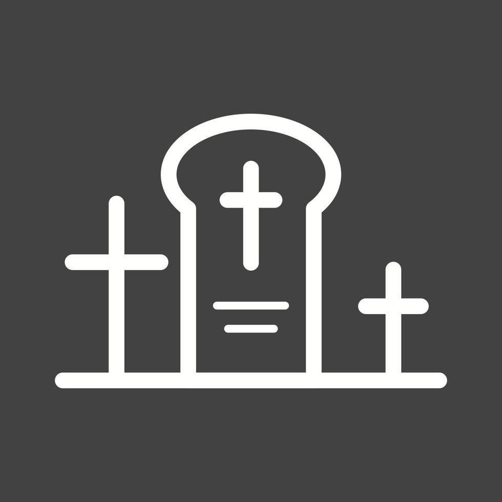 Graveyard Line Inverted Icon vector