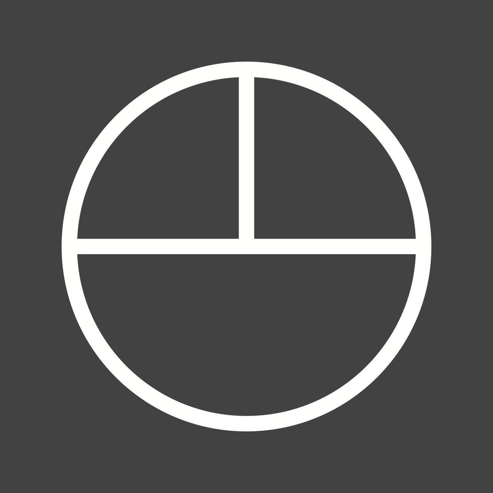 Circle Line Inverted Icon vector