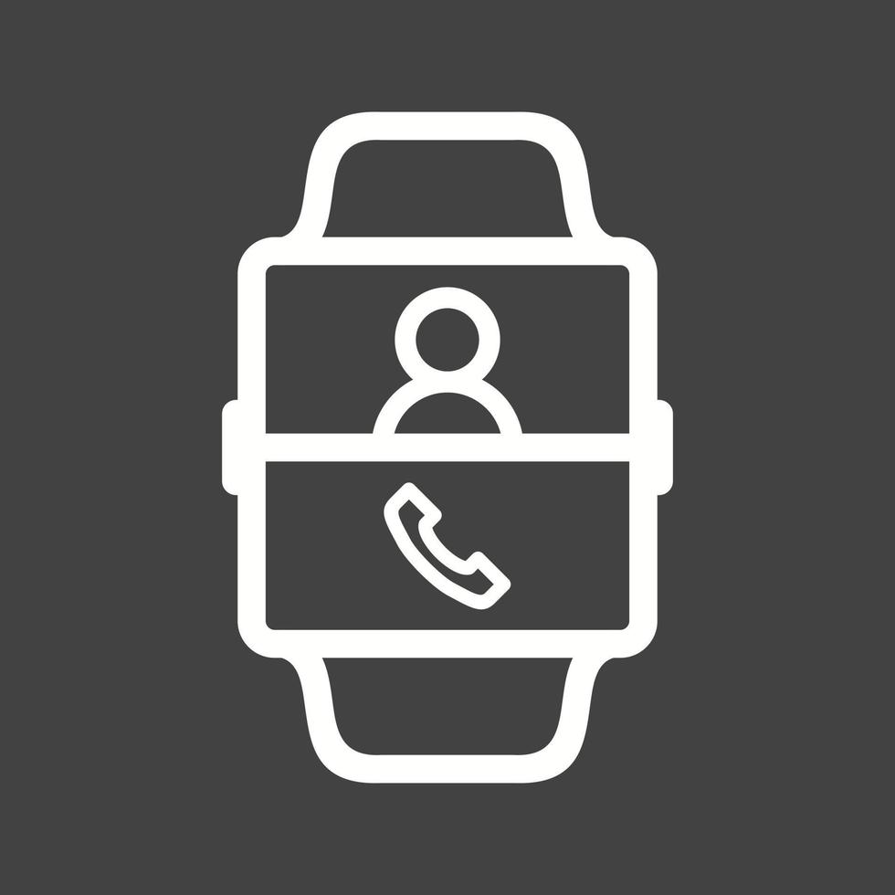 Calling Contact Line Inverted Icon vector