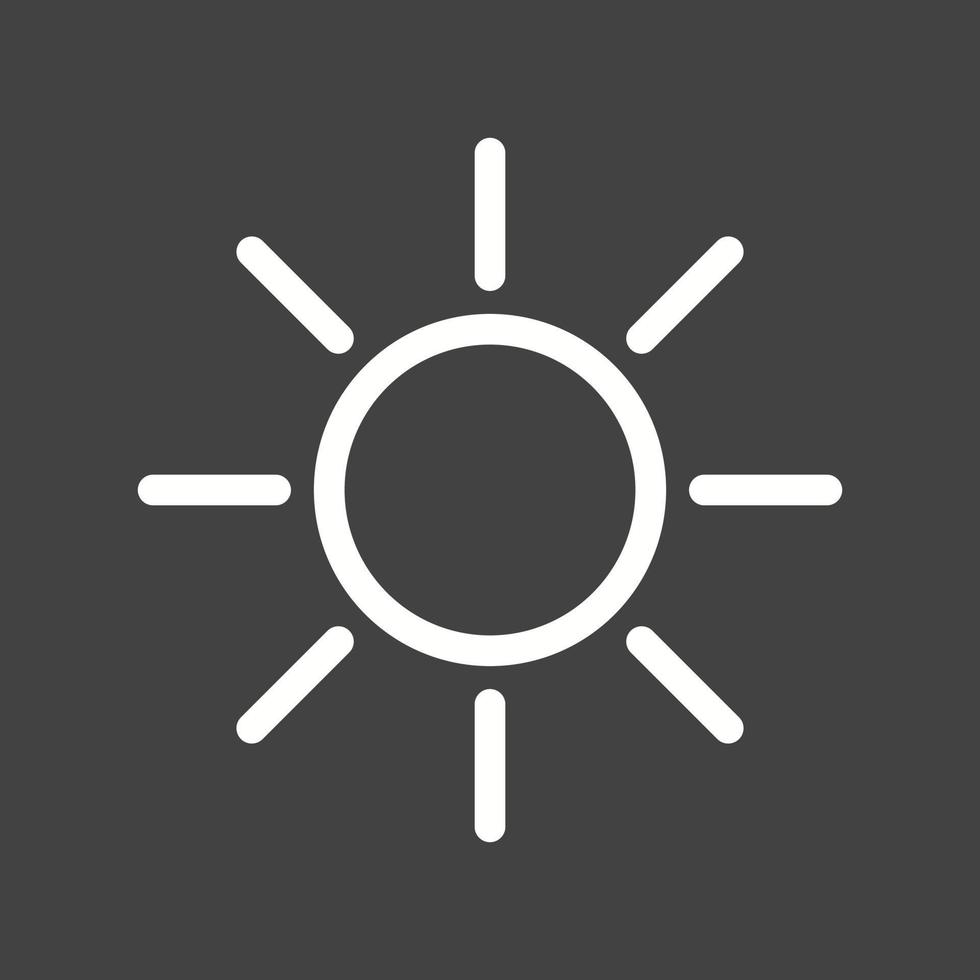 Sunny Weather Line Inverted Icon vector