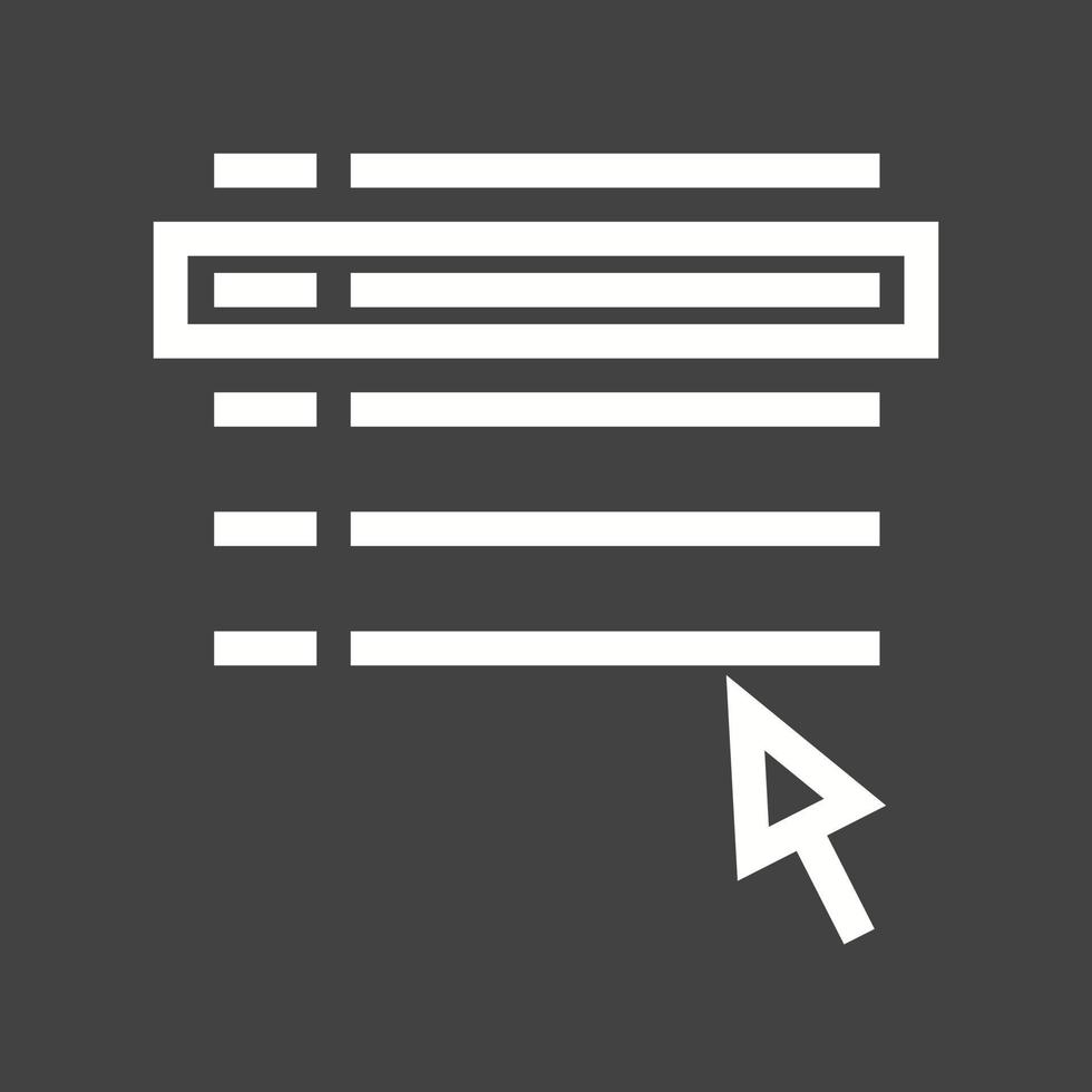 Select File Line Inverted Icon vector